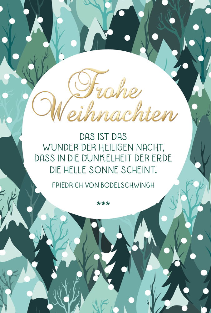 Faltkarte Weihnachten Bäume -  Anlass: Weihnachten (11,5 x 17 cm)