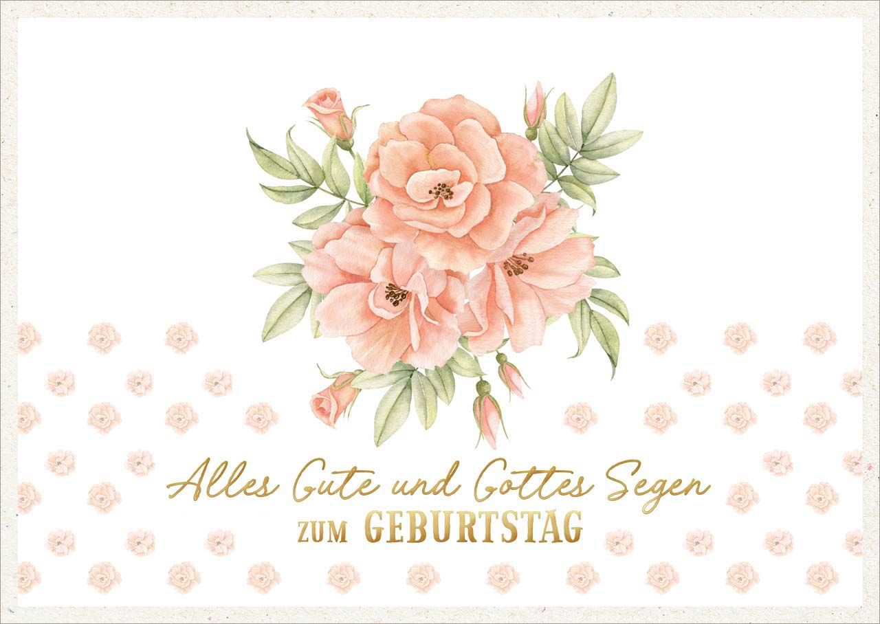 Postkarte Alles gute und Gottes Segen -  Anlass: Geburtstag (14,8 x 10,5 cm)