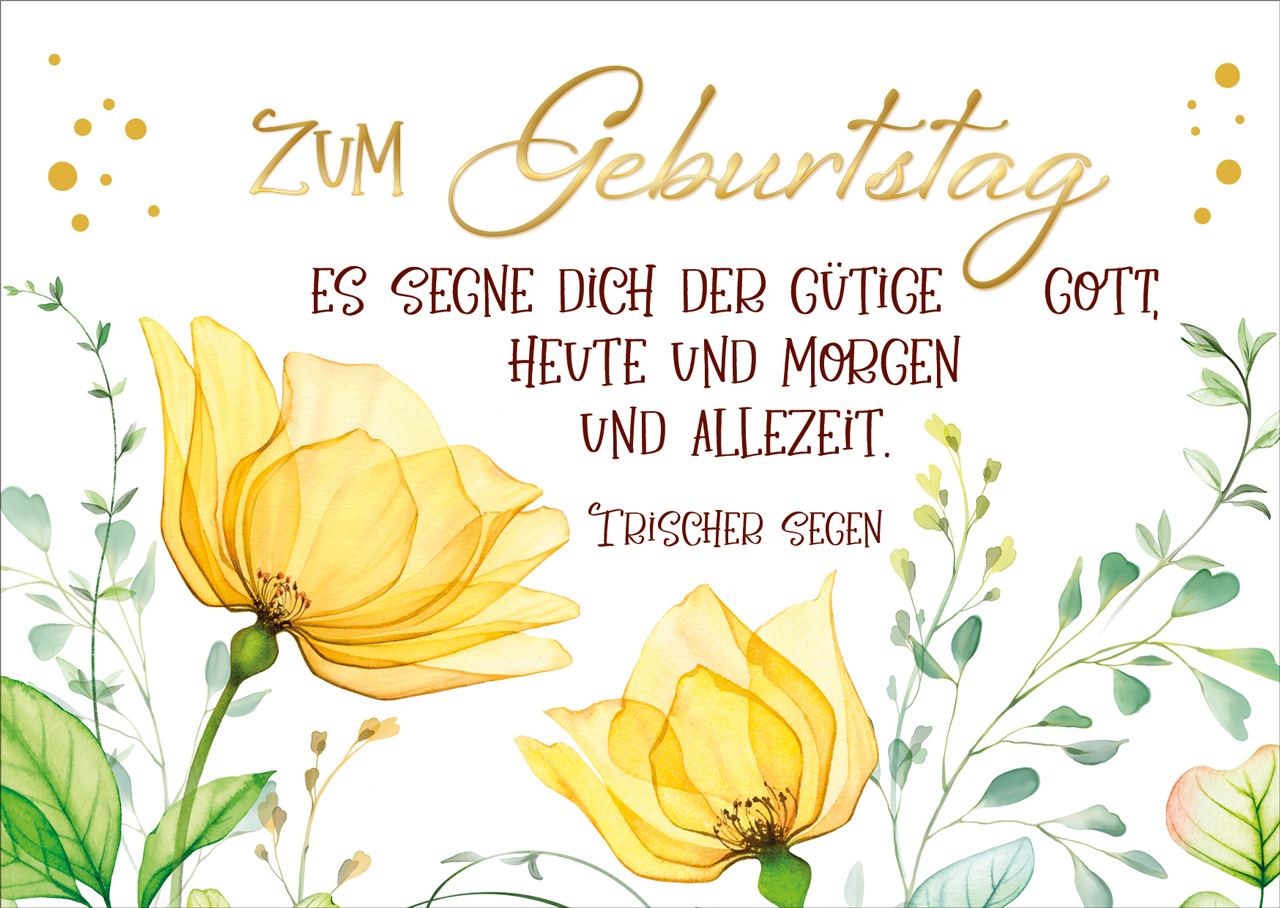 Postkarte Geburtstag Es segne dich der gütige Gott