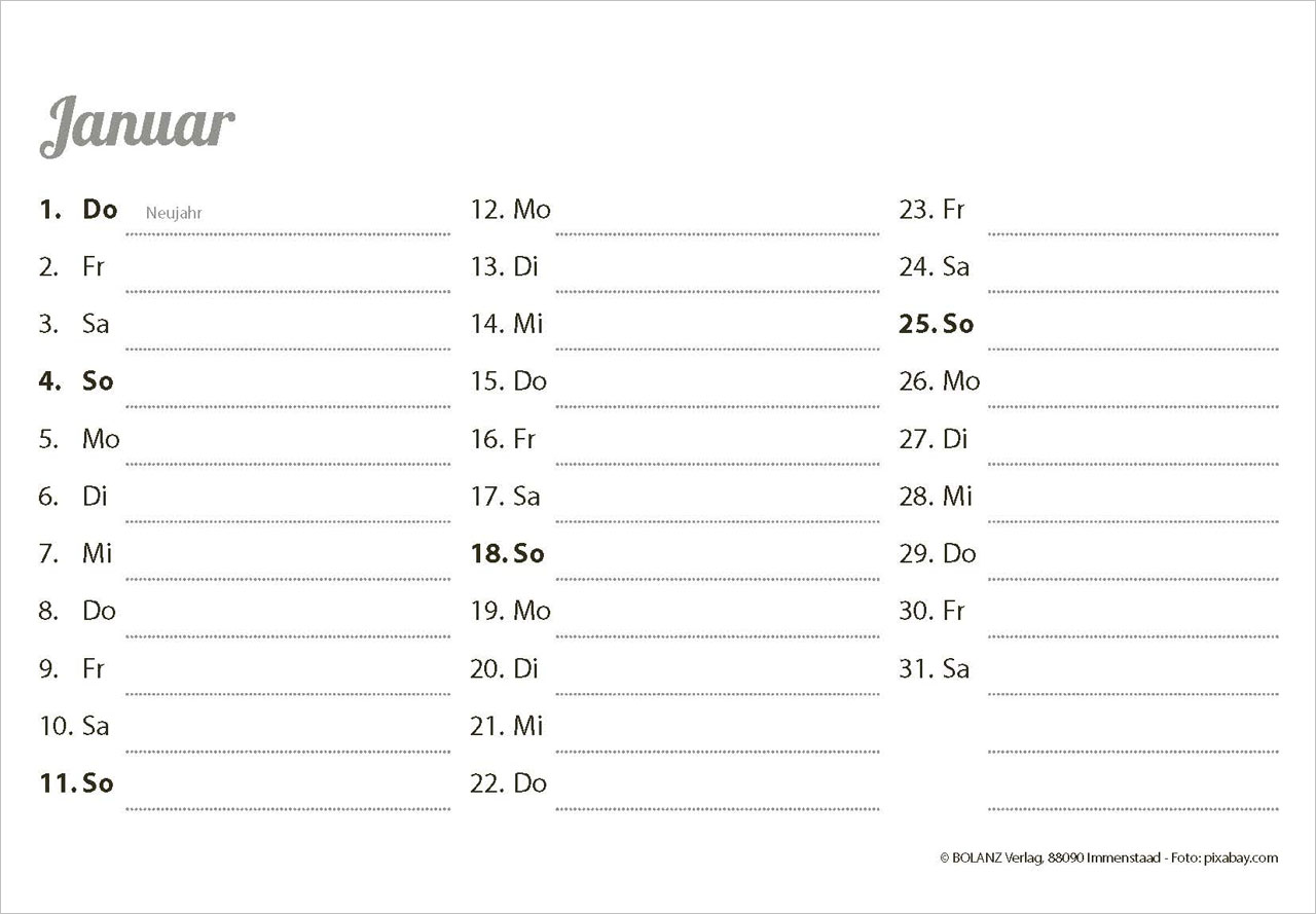 Ewigkeit im Herzen 2026 - Panoramakalender
