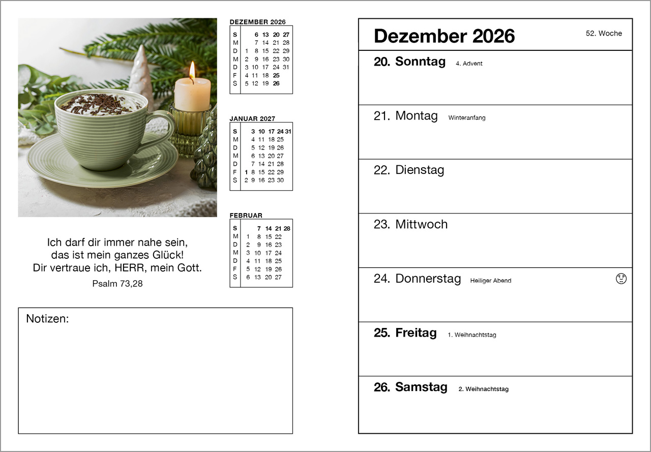 Farbfoto-Agenda 2026