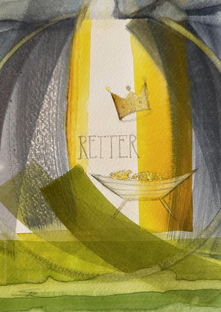 Postkarte "Retter" Simone Riedel -  Anlass: Weihnachten (10,5 x 14,8 cm)