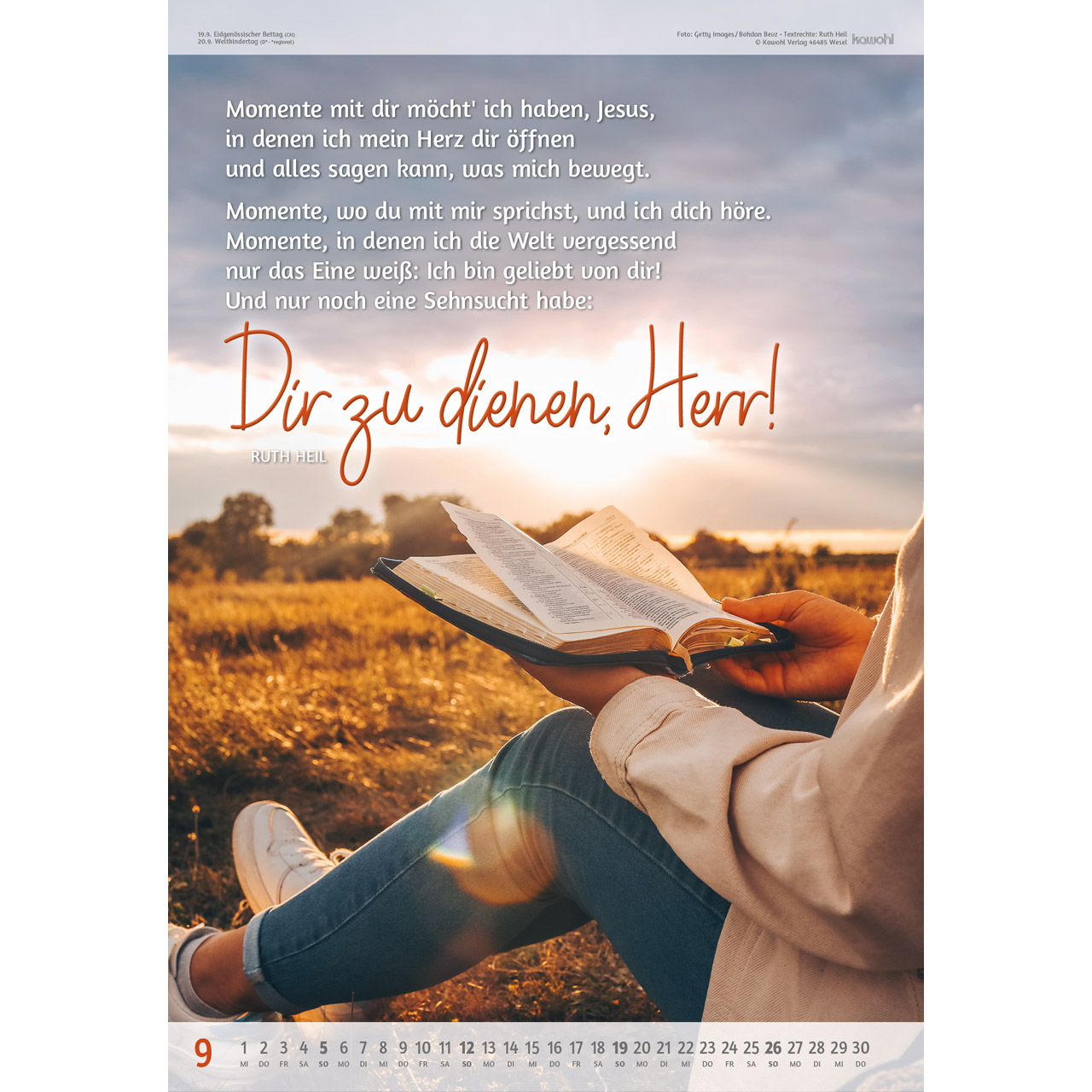 Du bist so wertvoll 2027 -  (30 x 44 x 0,1 cm)