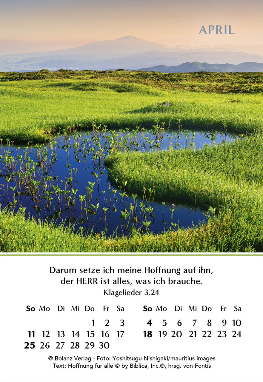 Ein Jahr der Hoffnung 2027 – Minikalender