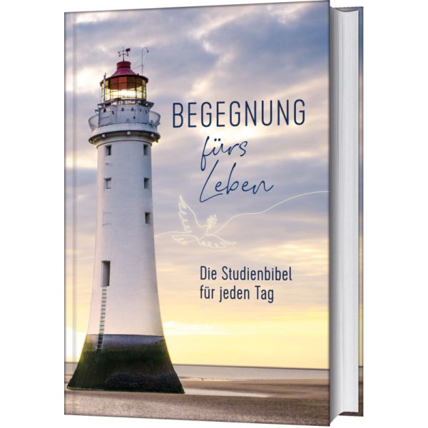 Begegnung fürs Leben, Motiv "Leuchtturm" - Die Studienbibel für jeden Tag -  - Hardcover 10. Auflage (17 x 24 x 5,5 cm)