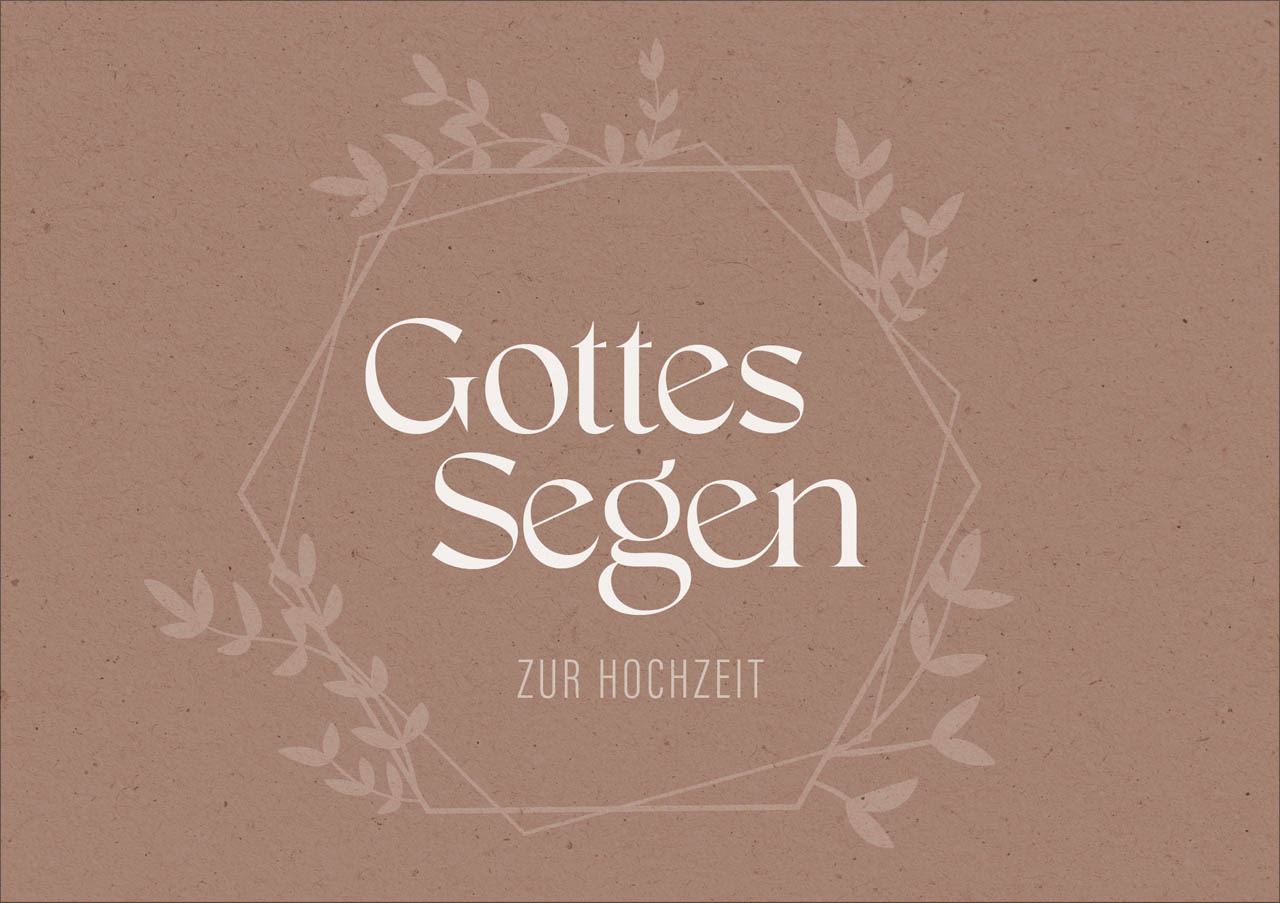 Faltkarte Gottes Segen zur Hochzeit -  Anlass: Hochzeit