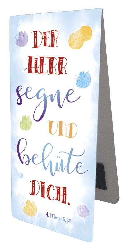 Magnetlesezeichen Der Herr segne und behüte dich -  (4,5 x 9,5 cm)