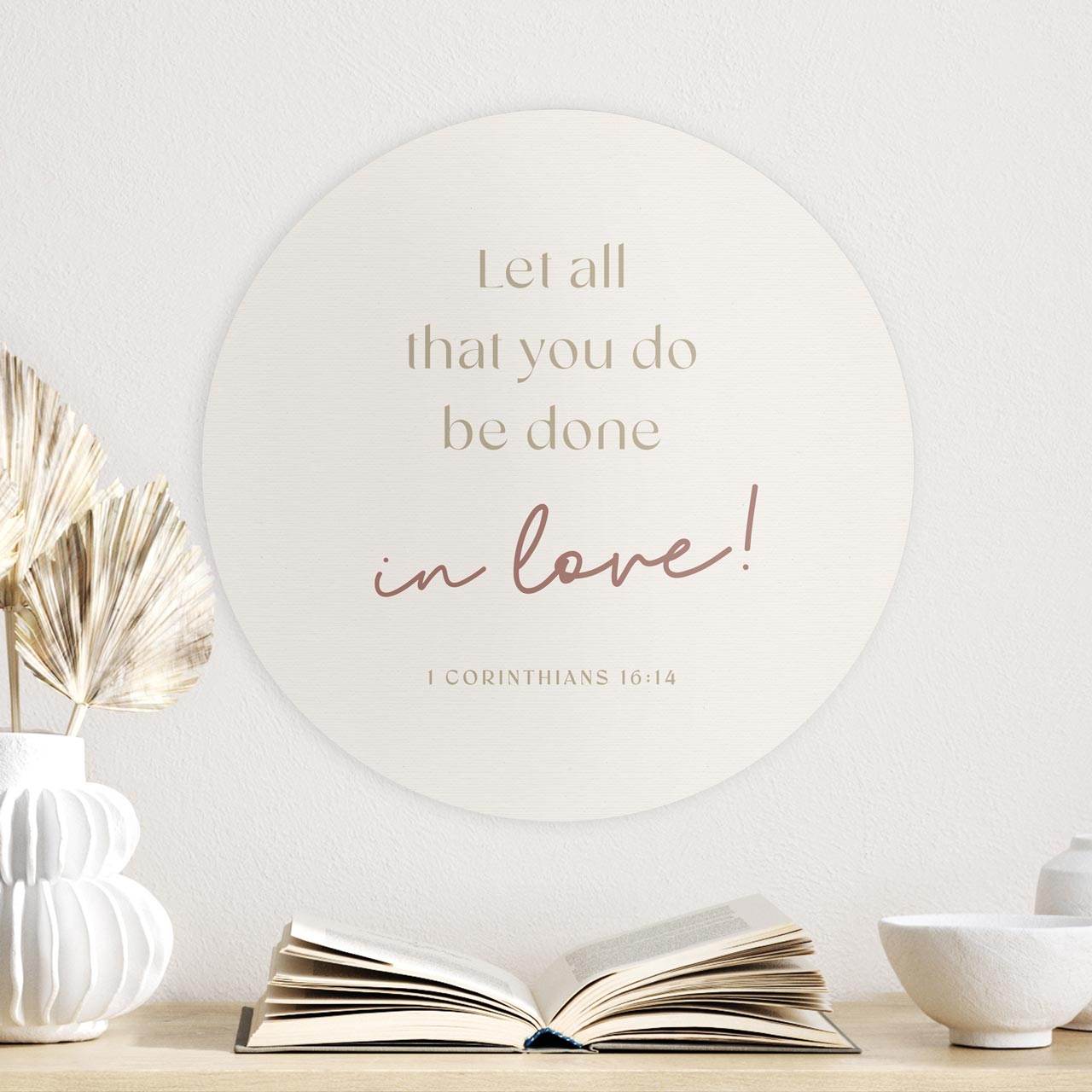 Wandschmuckbild love 40 cm -  (40 cm Durchmesser)