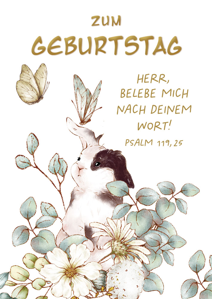 Postkarte Herr, belebe mich nach deinem Wort -  Anlass: Geburtstag (10,5 x 14,8 cm)
