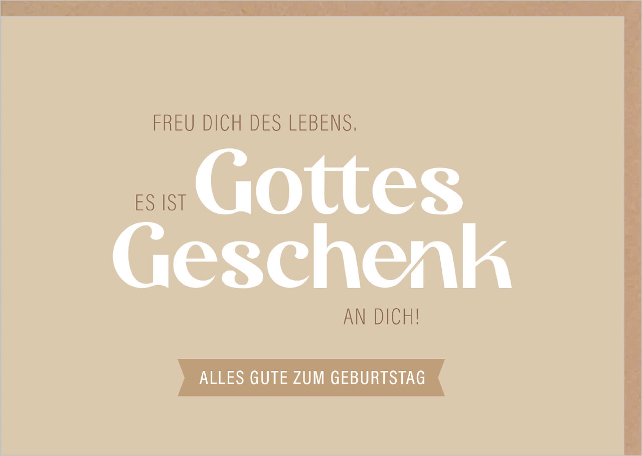 Faltkarte Gottes Geschenk an Dich