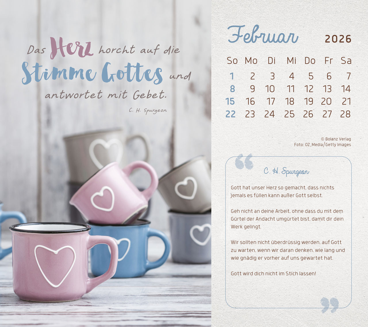 Mit Seiner Kraft 2026 - Tischkalender