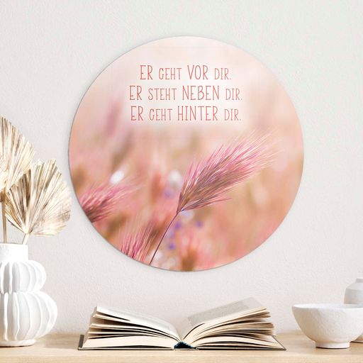 Wandschmuckbild Gräser 40 cm -  (40 cm Durchmesser)