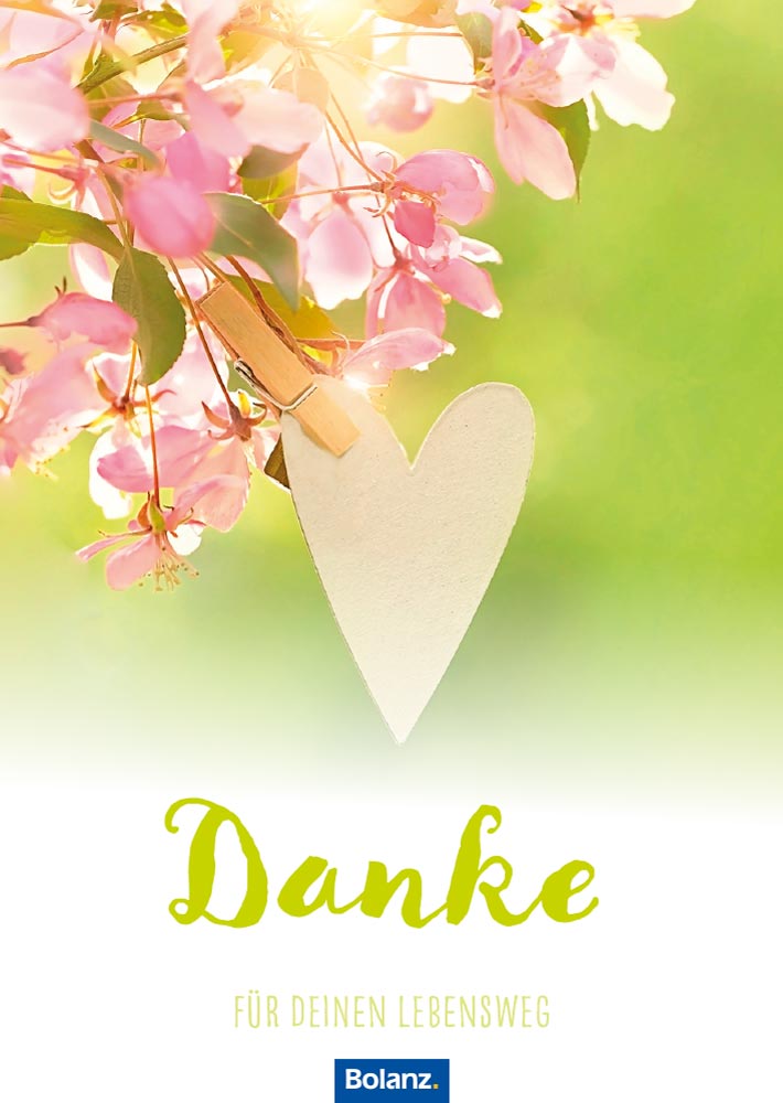 Grußheft Danke -  Anlass: Dank (10,5 x 14,8 cm)