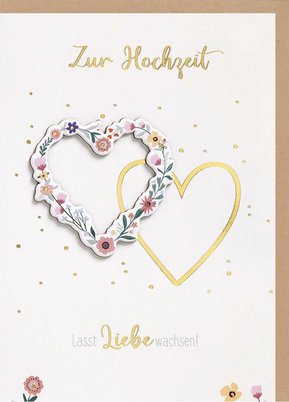 Faltkarte Lasst Liebe wachsen! -  Anlass: Hochzeit (11,5 x 17 cm)