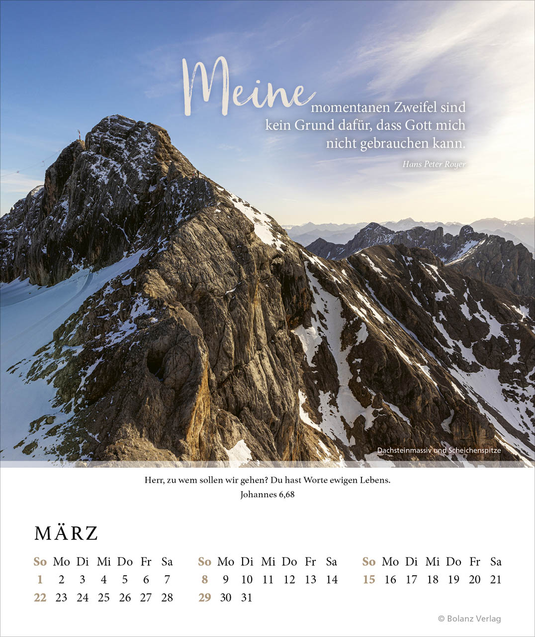 Fels meiner Stärke - Tischkalender 2026