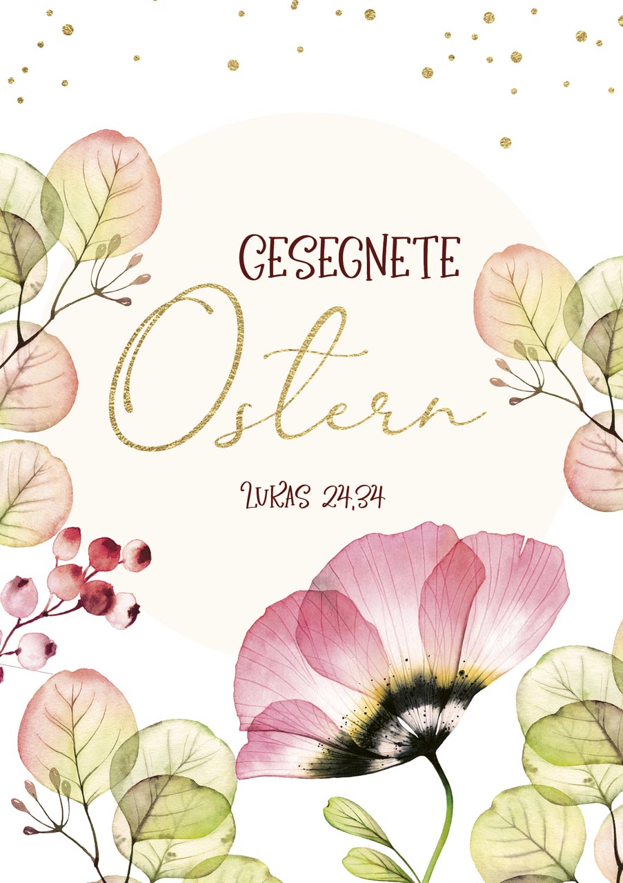Postkarte Ostern Lukas 24,34 -  Anlass: Ostern (10,5 x 14,8 cm)