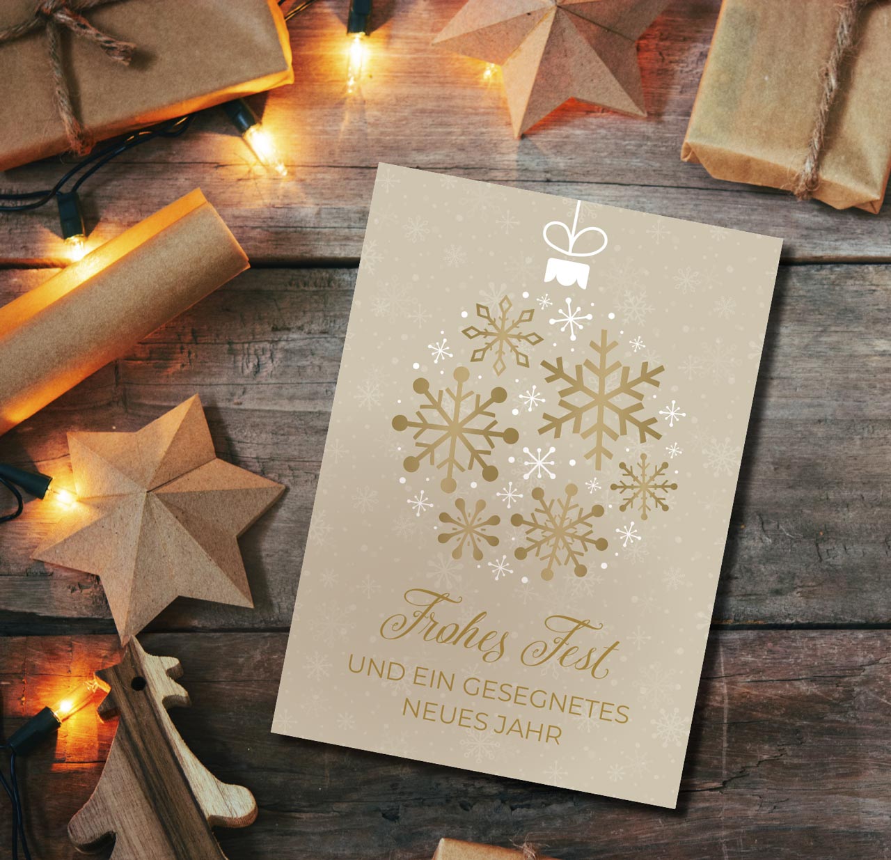 Postkarte Christbaumkugel -  Anlass: Weihnachten (10,5 x 14,8 cm)