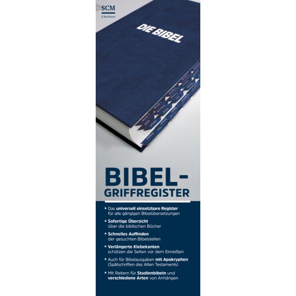 Bibel-Griffregister blau -  2. Auflage (10,3 x 29,5 x 0,2 cm)