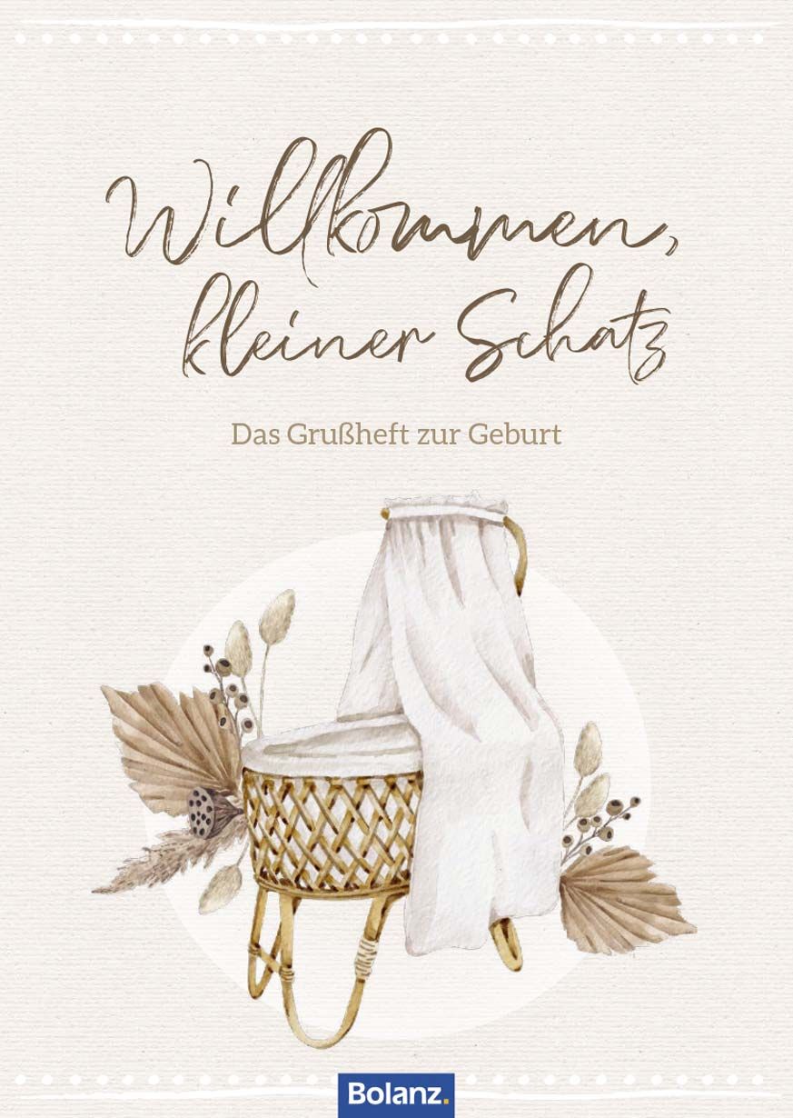 Grußheft - Herzlich Willkommen kleiner Schatz -  Anlass: Geburt Autor: Seraphine Dietrich (10,5 x 14,8 cm)