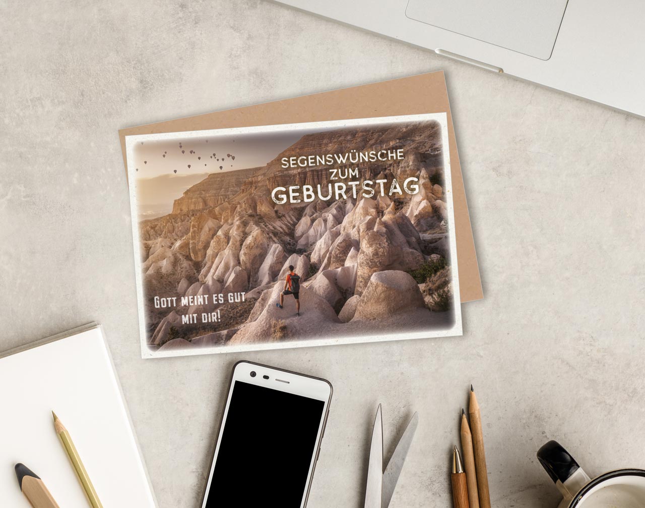 Faltkarte Gott meint es gut mit dir! -  Anlass: Geburtstag (17 x 11,5 cm)