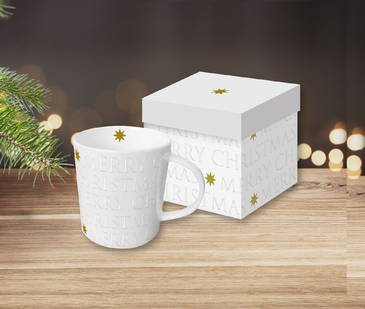 Tasse Merry Christmas -  Anlass: Weihnachten (9 x 9 x 10 cm)