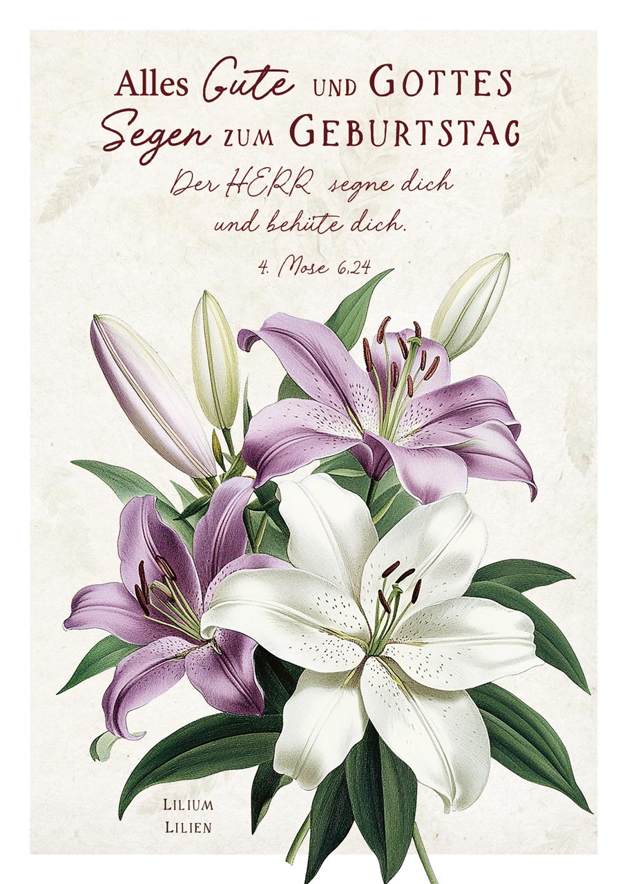 Postkarte Lilien
