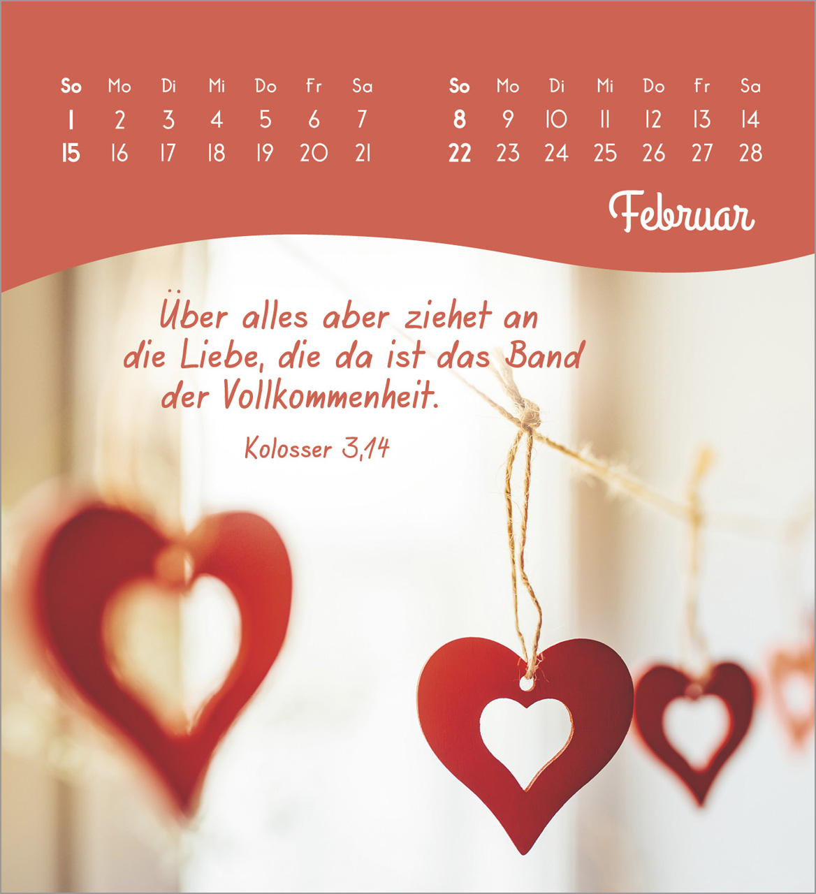 Von Herzen ein glückliches Jahr Tischkalender 2026