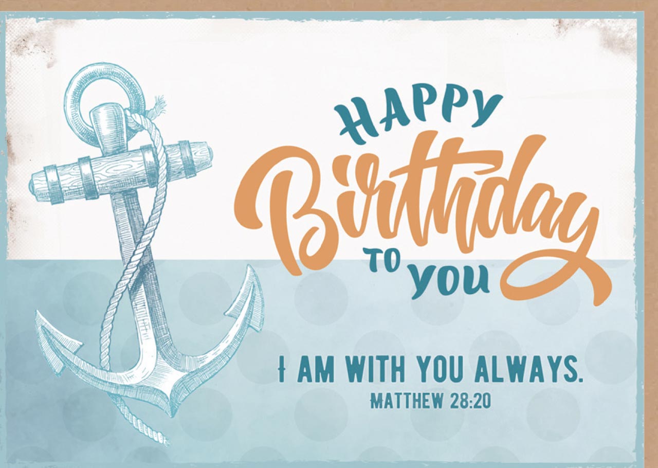 Faltkarte I am with you always -  Anlass: Geburtstag (17 x 11,5 cm)
