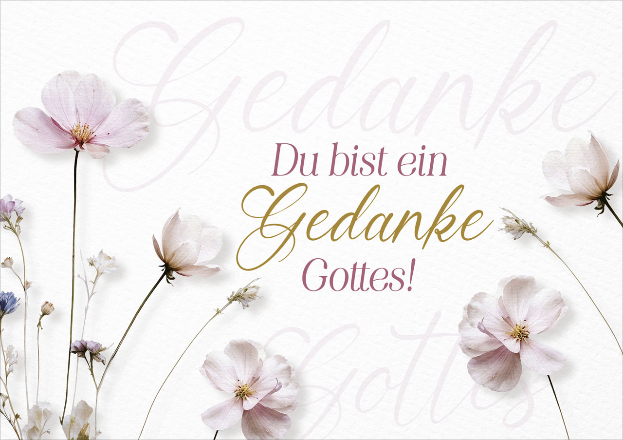 Faltkarte Gedanke Gottes