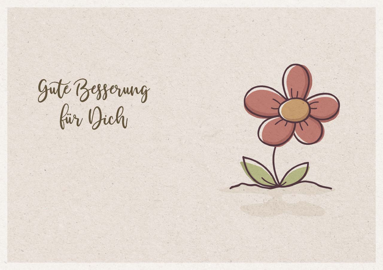 Grußheft - Gute Besserung für Dich -  Anlass: Krankheit Autor: Hauke Burgarth (10,5 x 14,8 cm)