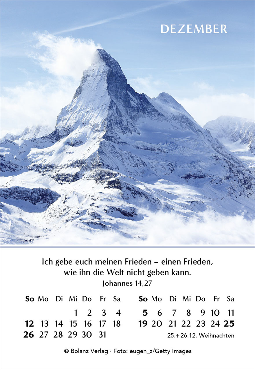 Ein Jahr der Hoffnung 2027 – Minikalender