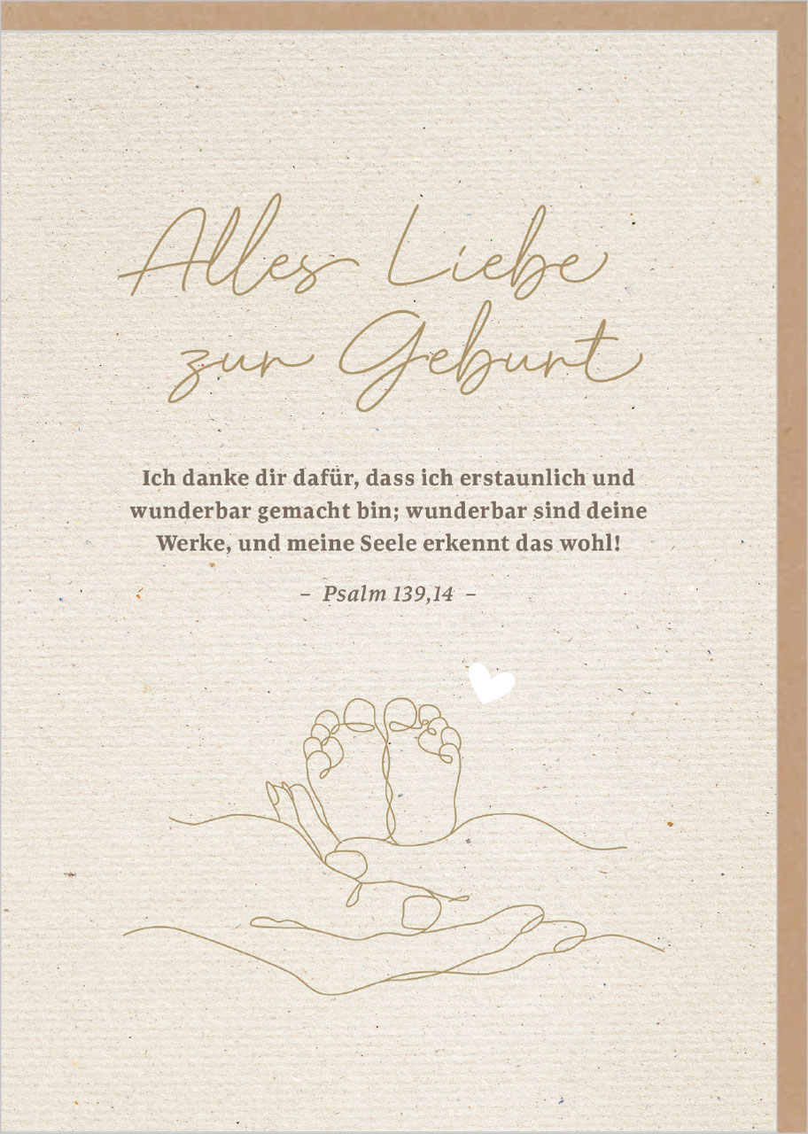 Faltkarte Geburt