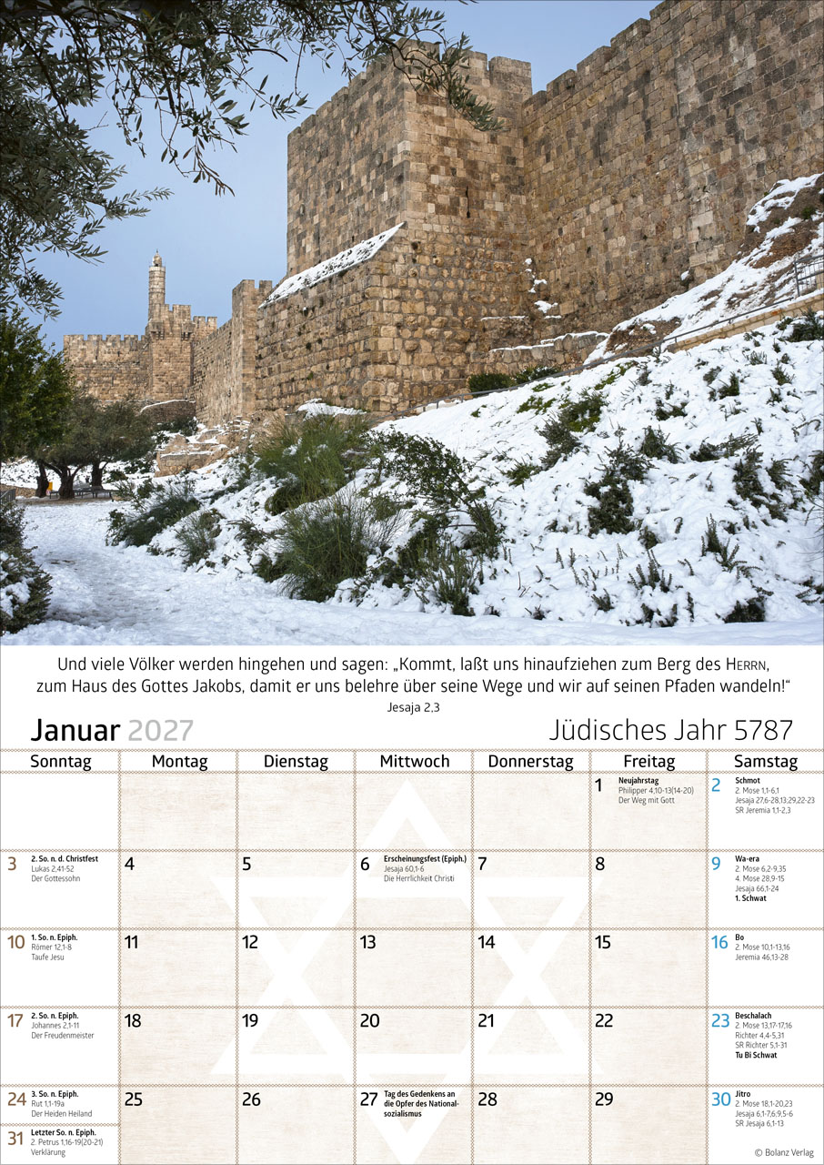 Israel 2027 – Posterkalender