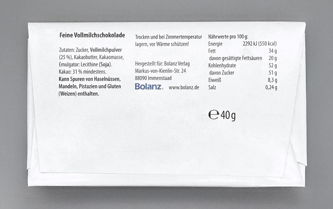 Schokolade Rosen -  (9,5 x 5,5 cm)