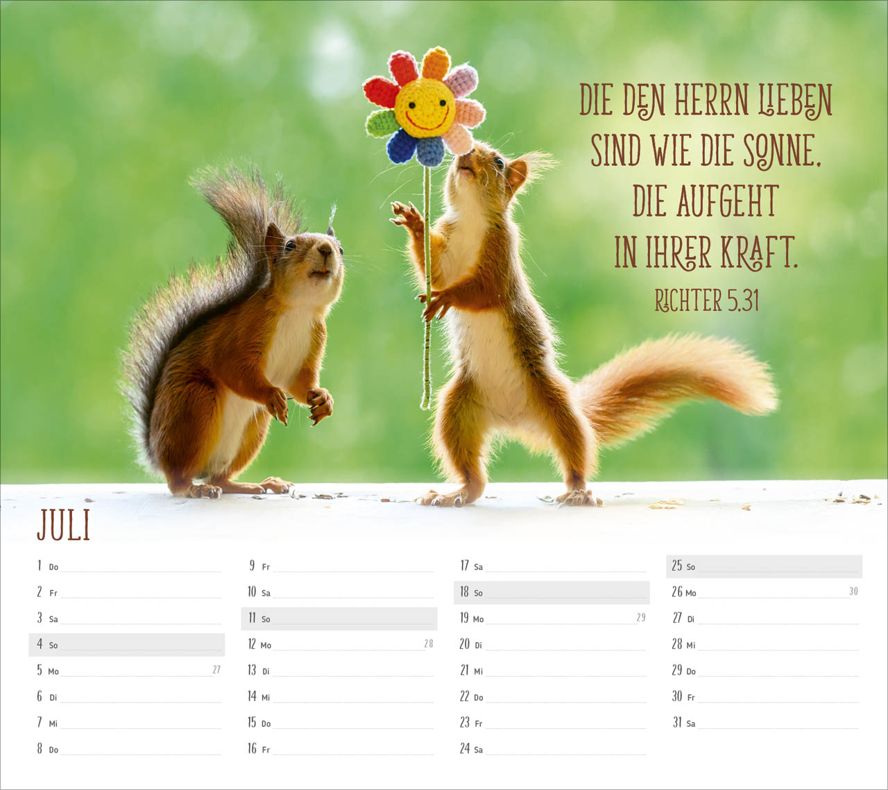Du sorgst für mich 2027 – Tischkalender
