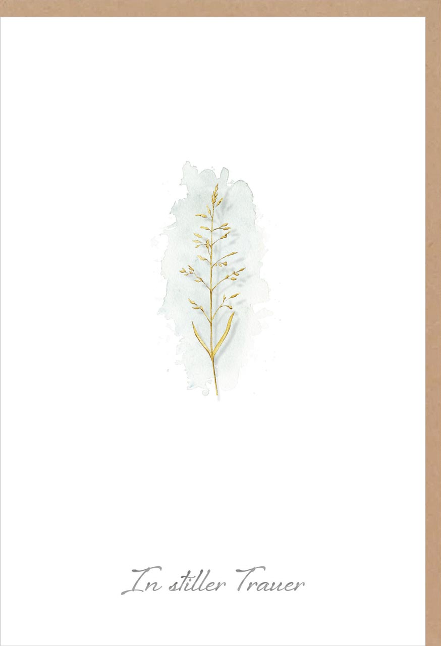 Faltkarte In stiller Trauer Pflanze -  Anlass: Trauer (11,5 x 17 cm)