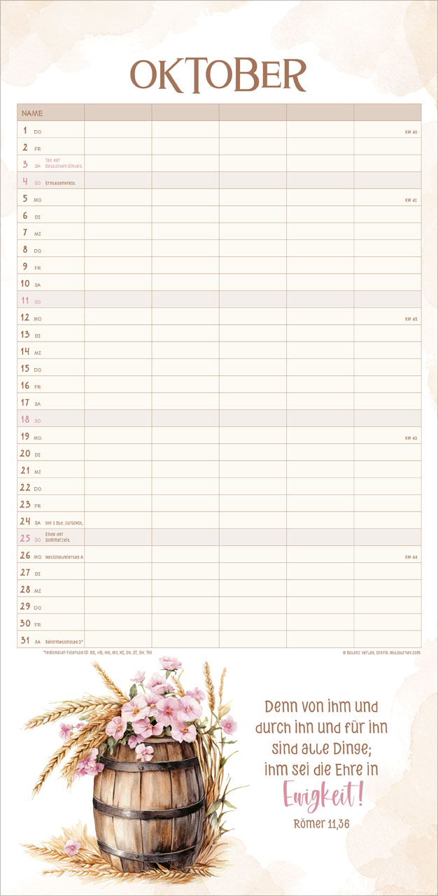 Familienplaner für uns 2026