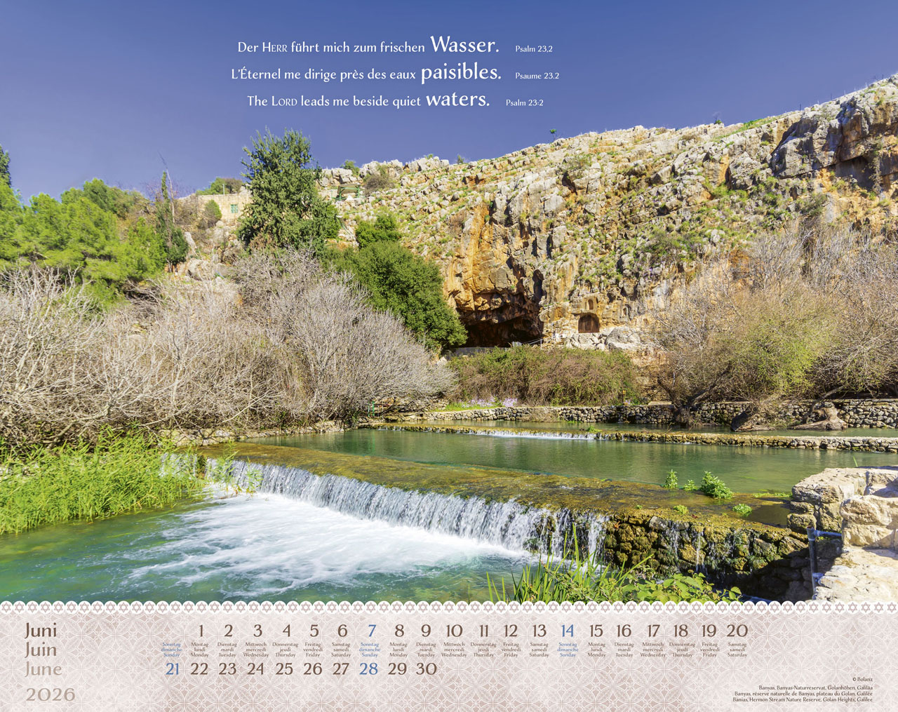 Israel Shalom 2026 - Wandkalender