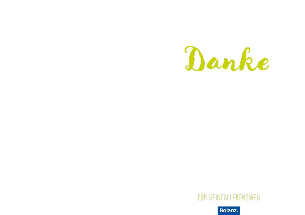 Grußheft Danke -  Anlass: Dank (10,5 x 14,8 cm)