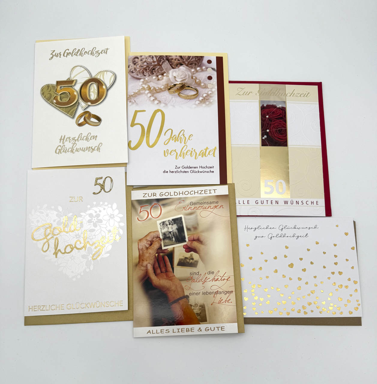 Faltkarten-Set  Goldhochziet