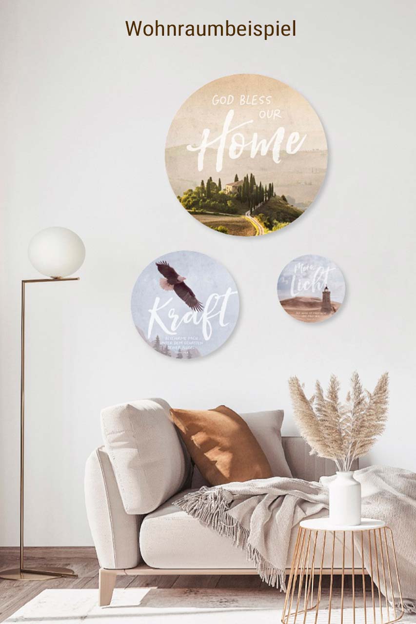 Wandschmuckbild Herz 40 cm -  (40 cm Durchmesser)