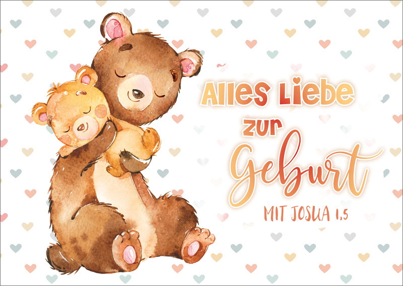 Postkarte Bären Baby -  Anlass: Geburt (14,8 x 10,5 cm)