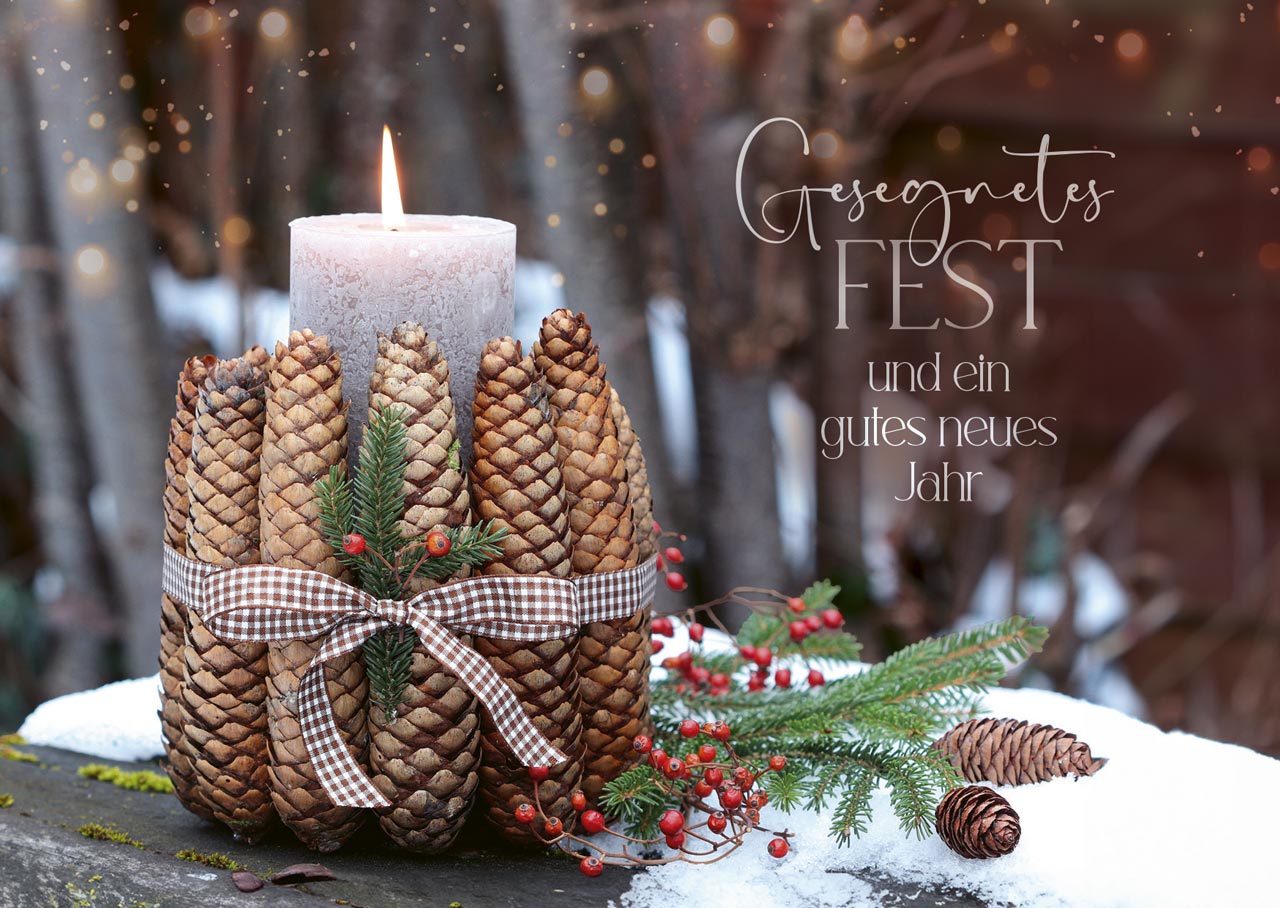 Postkarte Gesegnetes Fest -  Anlass: Weihnachten (14,8 x 10,5 cm)