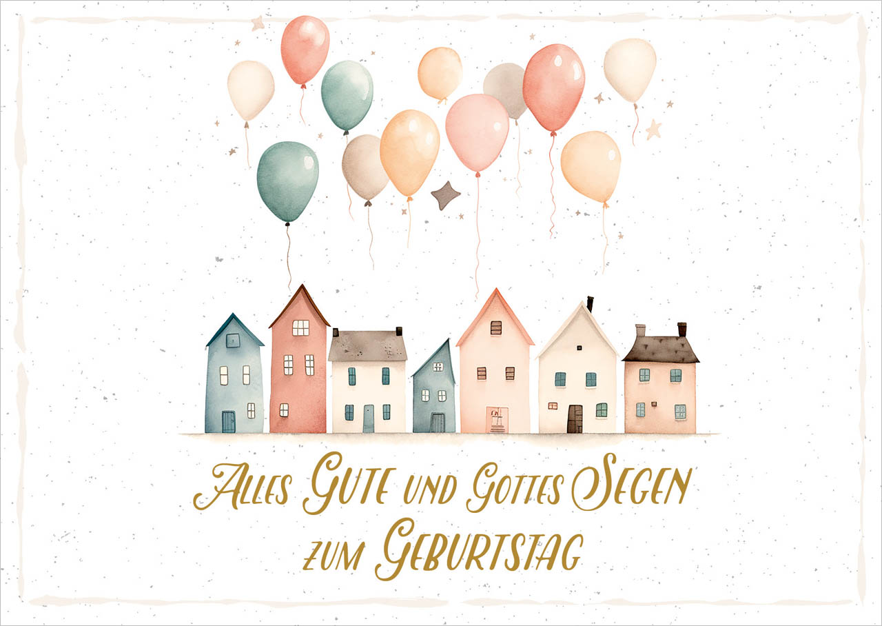 Postkarte Segenswunsch zum Geburtstag -  Anlass: Geburtstag (14,8 x 10,5 cm)