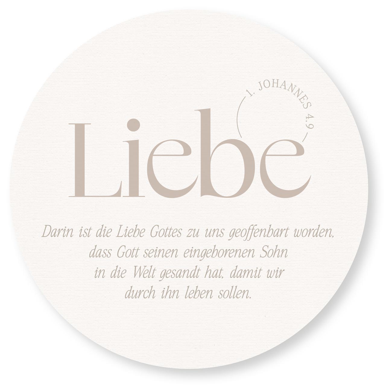 Wandschmuckbild Liebe 40 cm -  (40 cm Durchmesser)