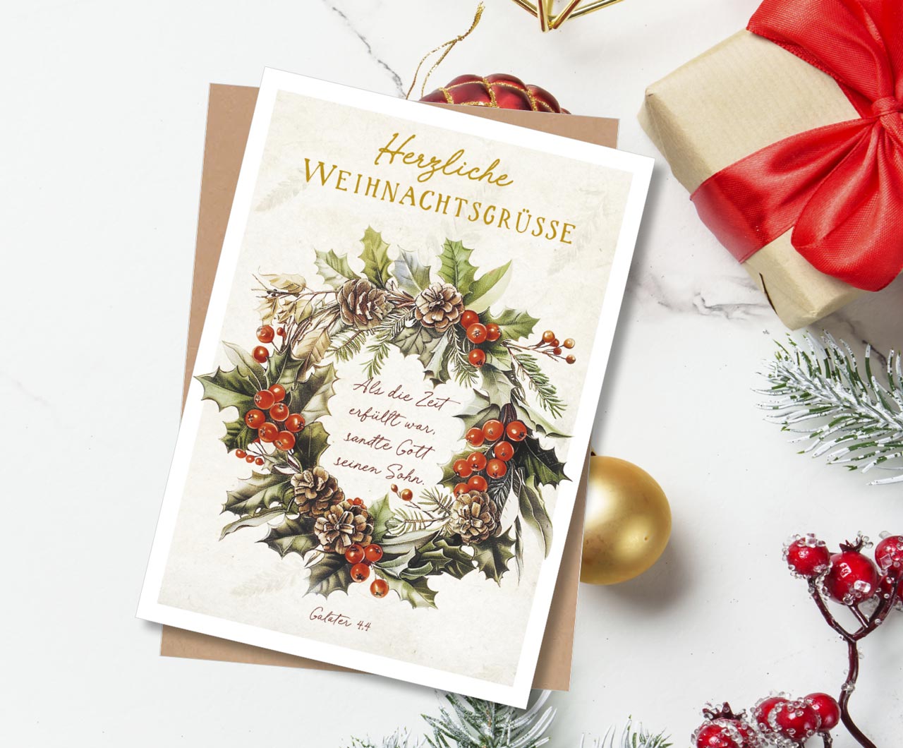 Faltkarte Weihnachtsgrüsse
