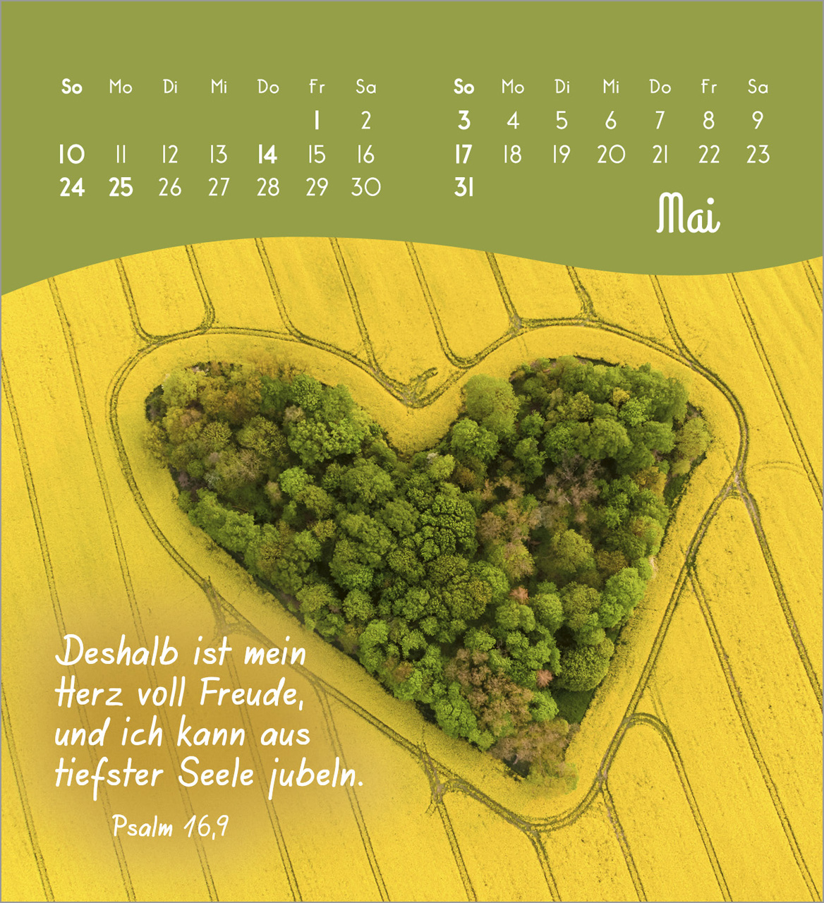 Von Herzen ein glückliches Jahr Tischkalender 2026