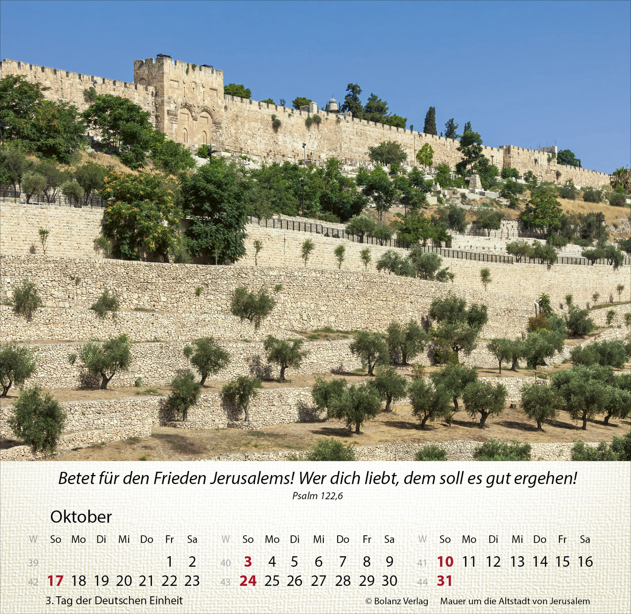 Israel Shalom 2027 – Tischkalender