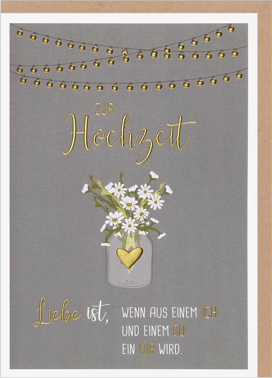 Faltkarte Zur Hochzeit Liebe ist… -  Anlass: Hochzeit (11,5 x 17 cm)