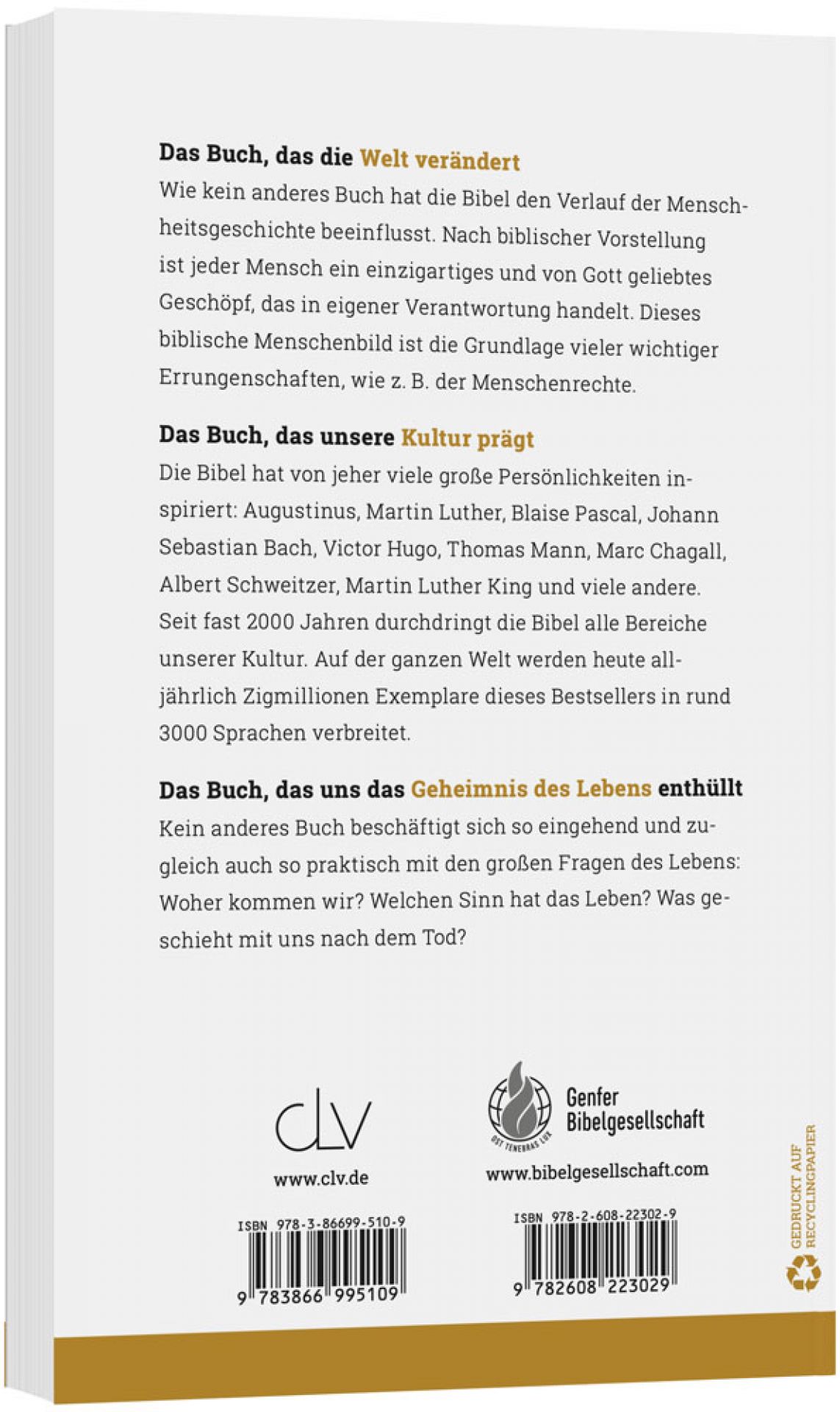 Die Bibel - Schlachter 2000 (Paperback) -  - Paperback 3. Auflage (12,9 x 21 x 2,5 cm)